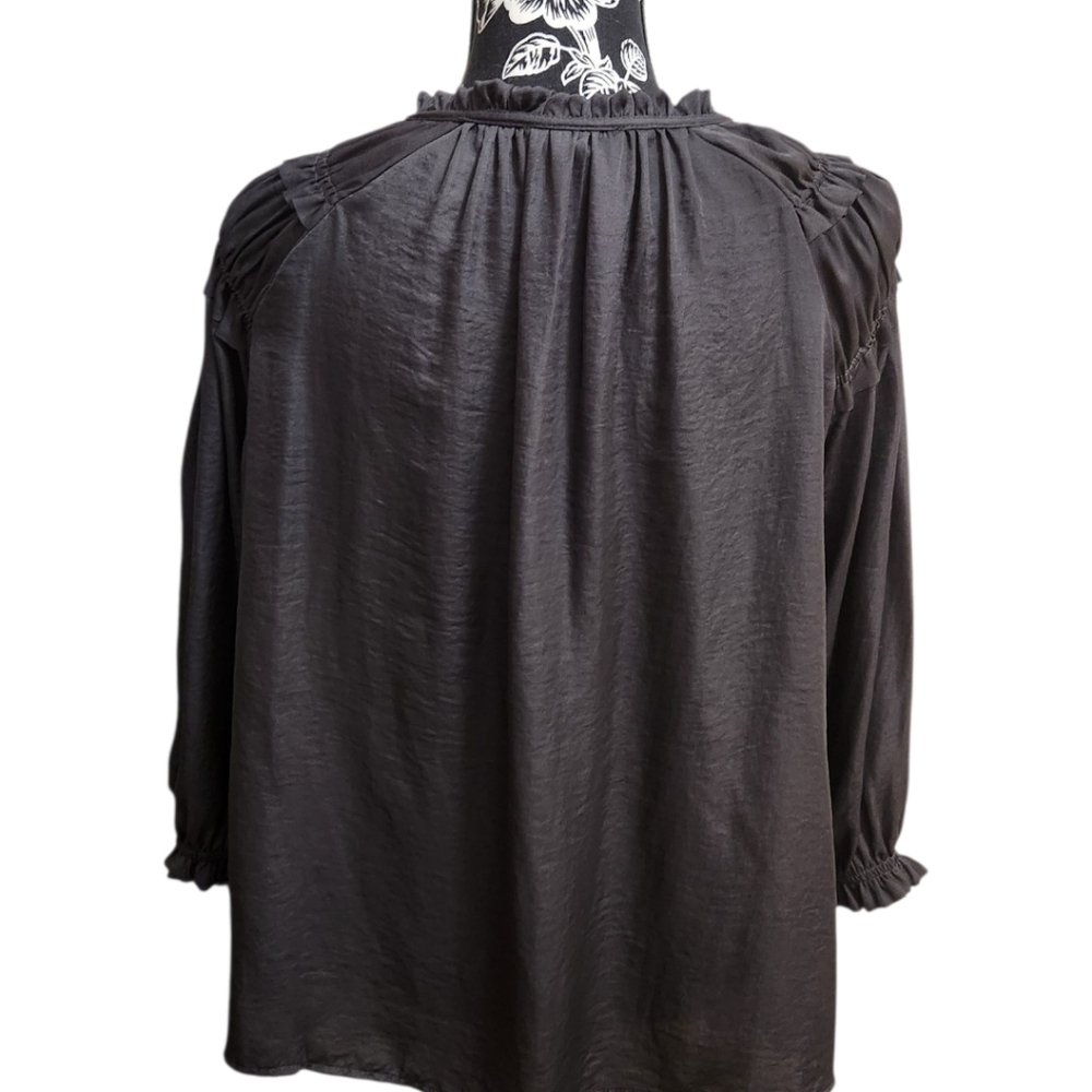 Hashtag In Trend Ruffle Shoulder Top - Picture 7 of 8